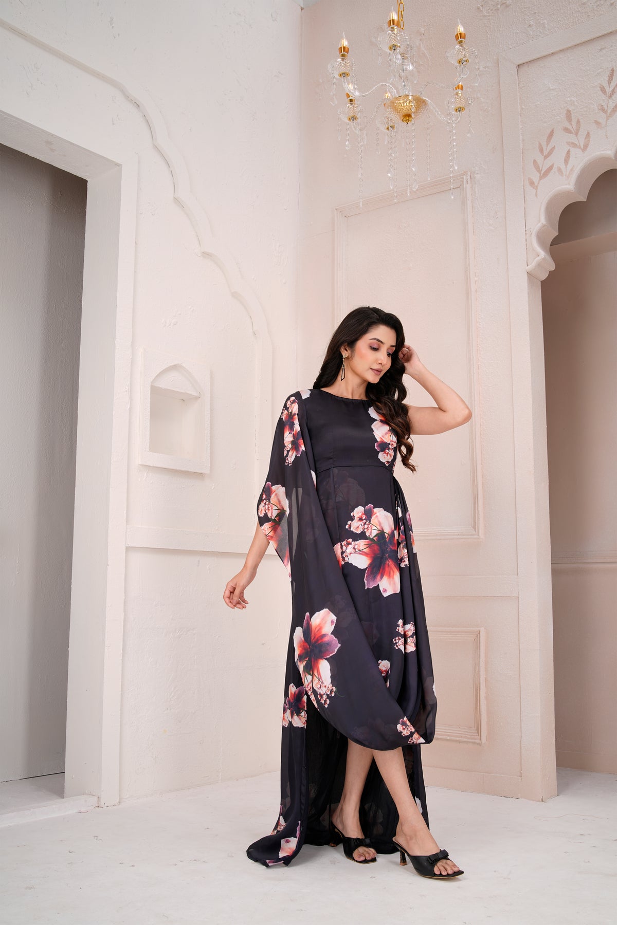 Flora drape dress