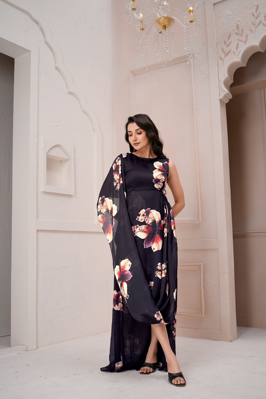 Flora drape dress