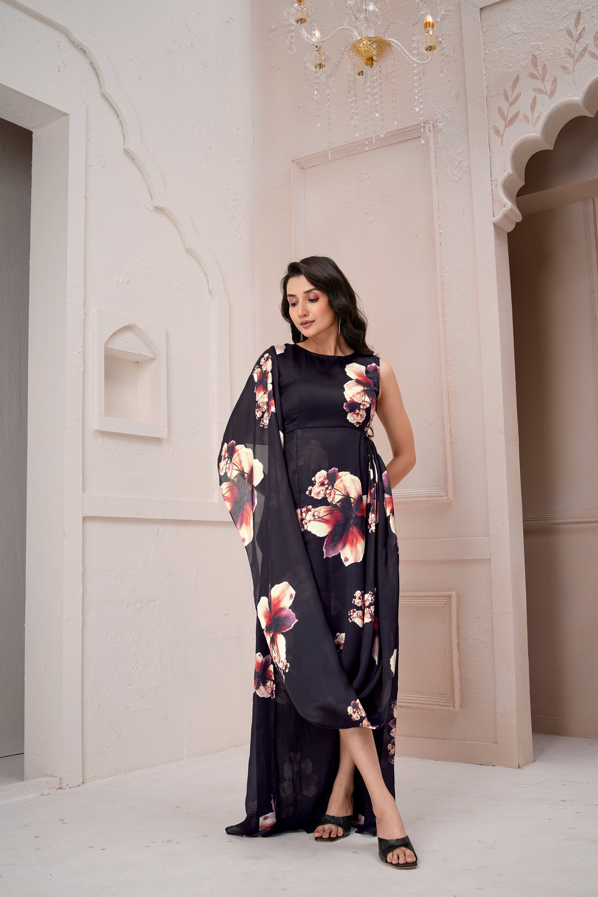 Flora drape dress
