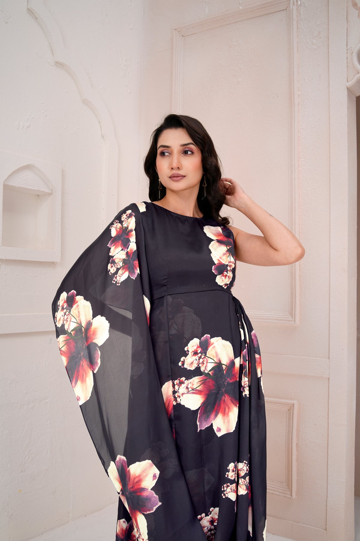 Flora drape dress