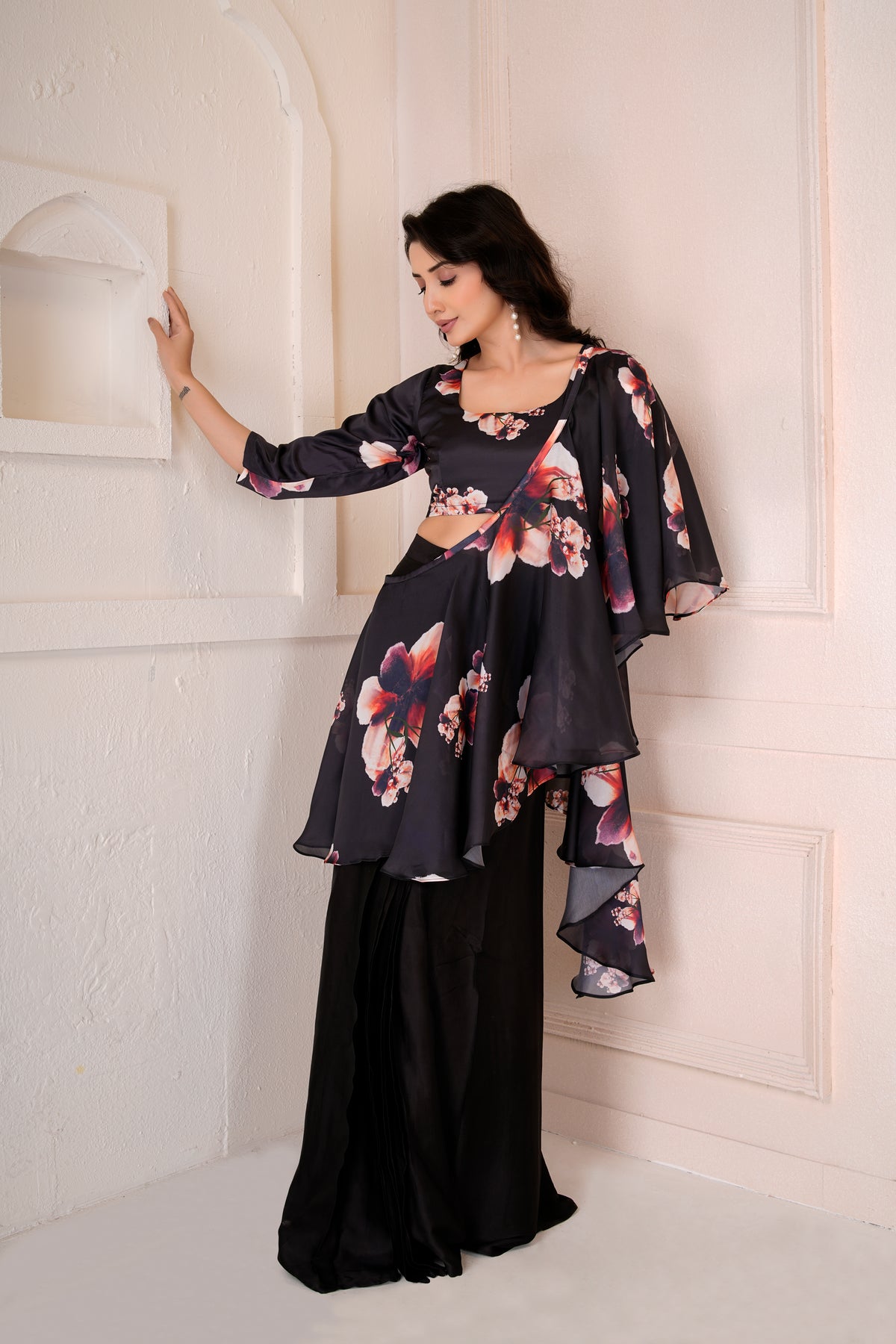 Flora pre-draped saree