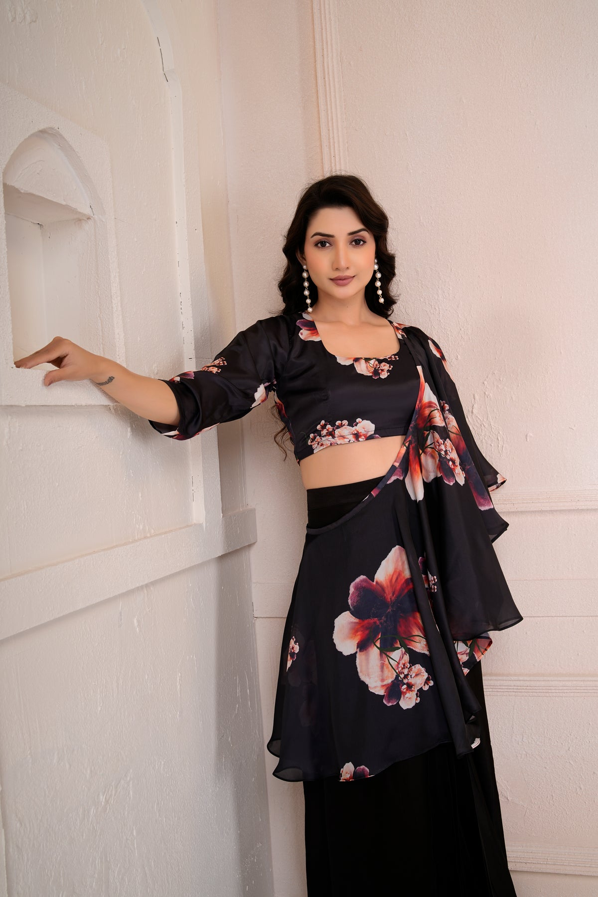Flora pre-draped saree