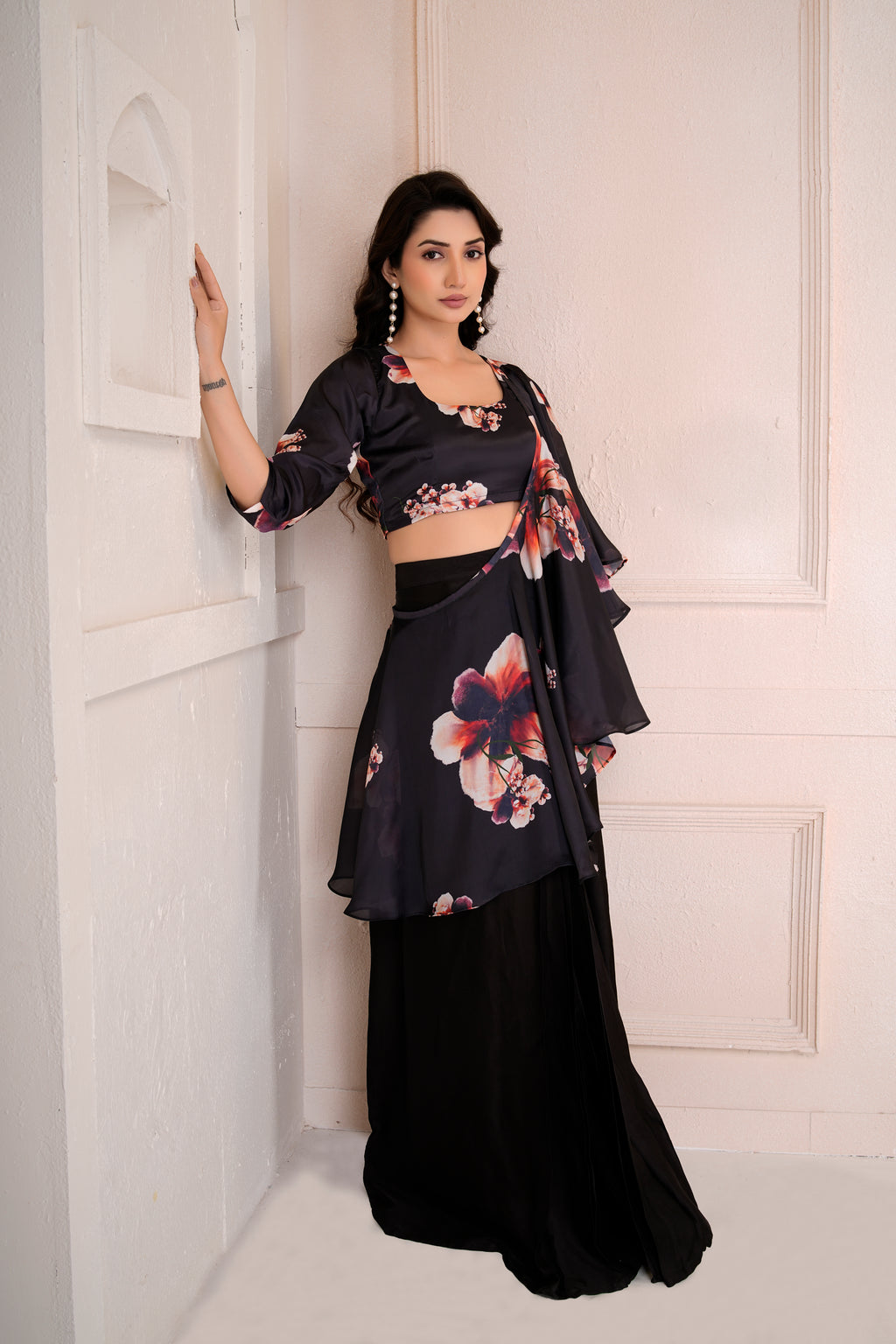 Flora pre-draped saree