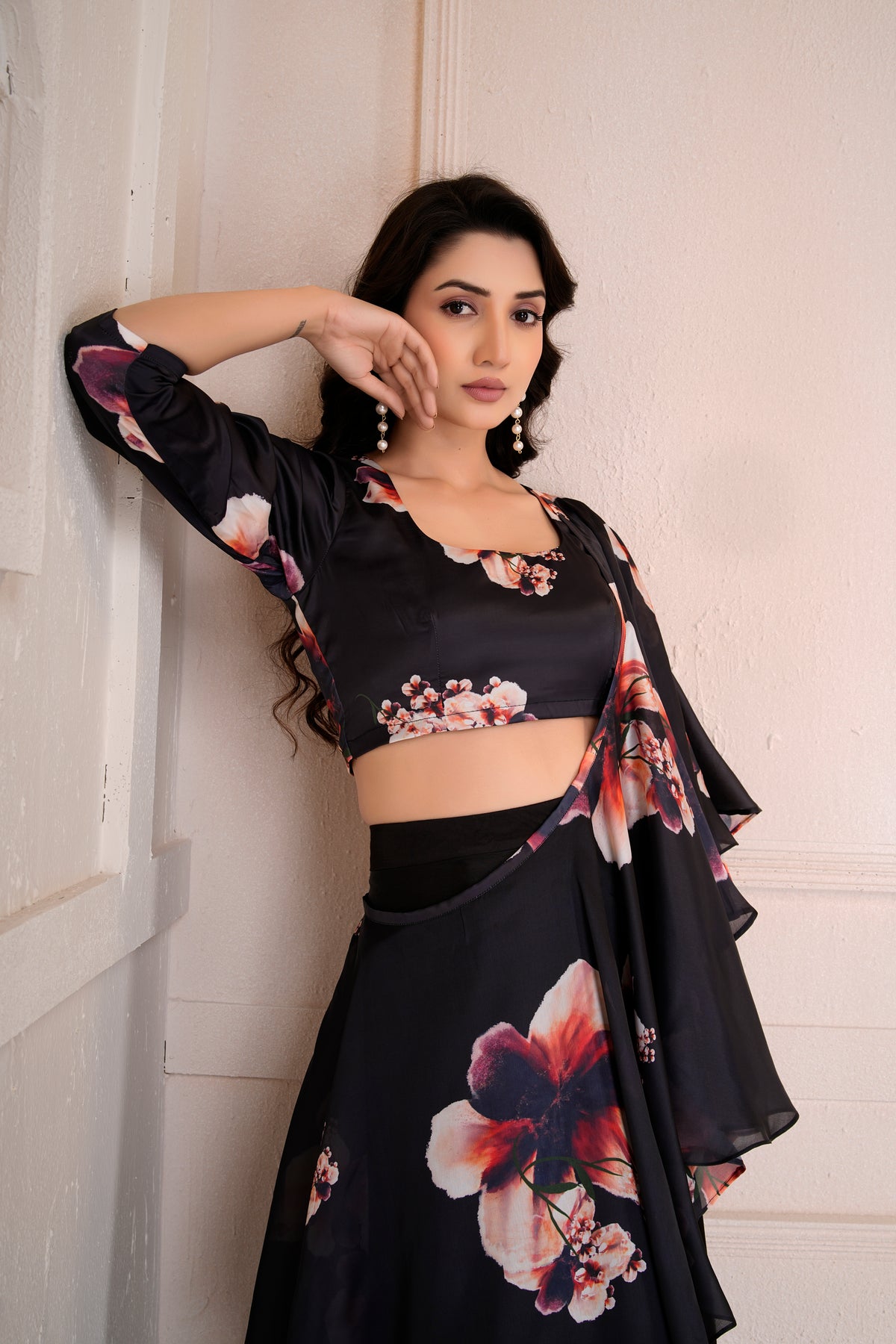 Flora pre-draped saree